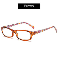 Men's Spring Hinge Pattern Print Anti Light Reading Glasses