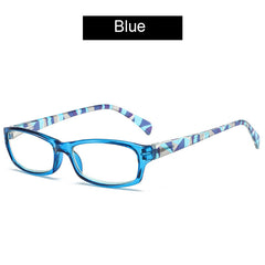 Men's Spring Hinge Pattern Print Anti Light Reading Glasses