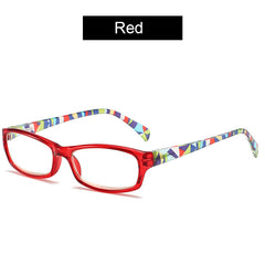 Men's Spring Hinge Pattern Print Anti Light Reading Glasses