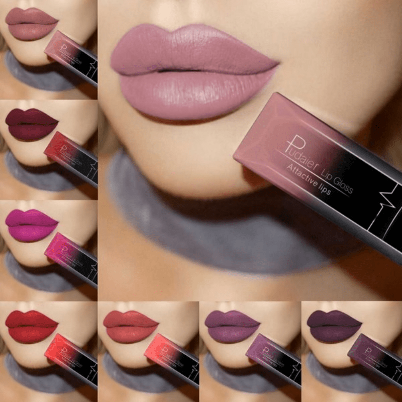 Long Lasting Matte Lipstick with Waterproof Formula and Lip Liner