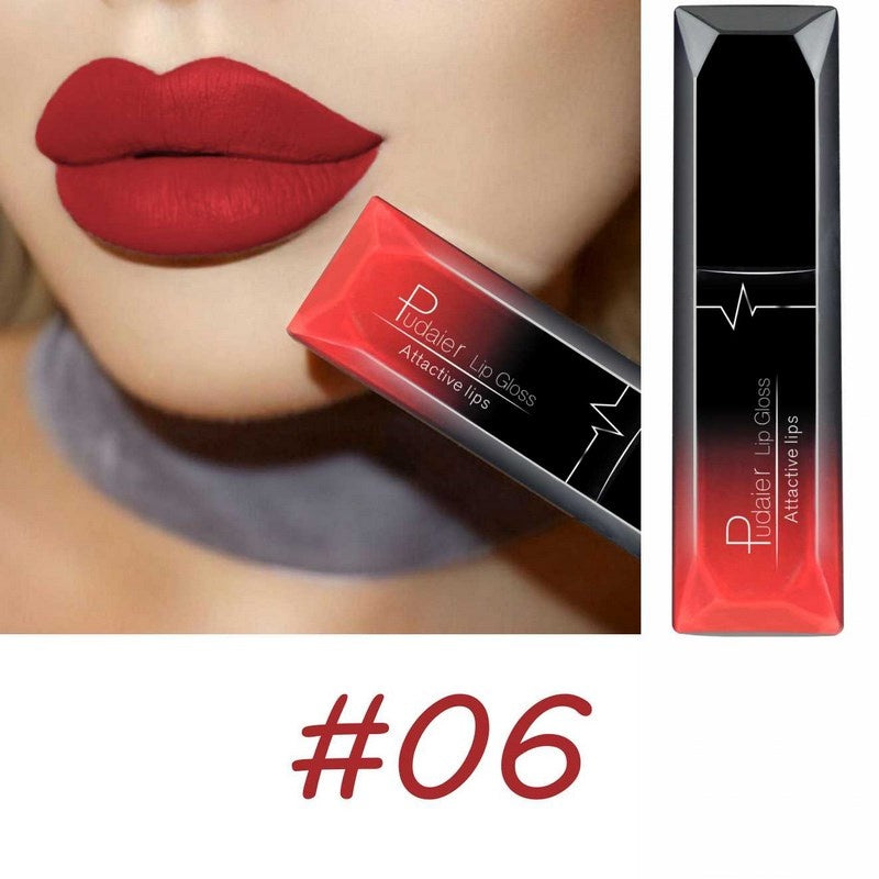 Long Lasting Matte Lipstick with Waterproof Formula and Lip Liner