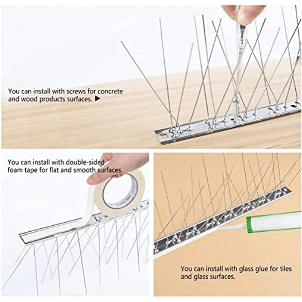 10pcs Bird Control Spikes Stainless Steel Pigeon Spikes