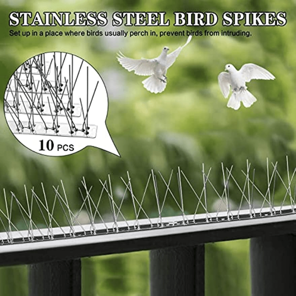 10pcs Bird Control Spikes Stainless Steel Pigeon Spikes