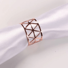 Metal Napkin Rings Round Golden Holder Table Dining Wedding Decor