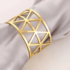 Metal Napkin Rings Round Golden Holder Table Dining Wedding Decor