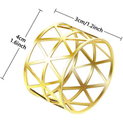 Metal Napkin Rings Round Golden Holder Table Dining Wedding Decor