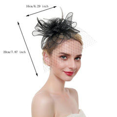 Bridal Mesh Flower Head Piece Horse Race Hat Decoration