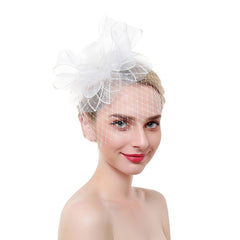 Bridal Mesh Flower Head Piece Horse Race Hat Decoration