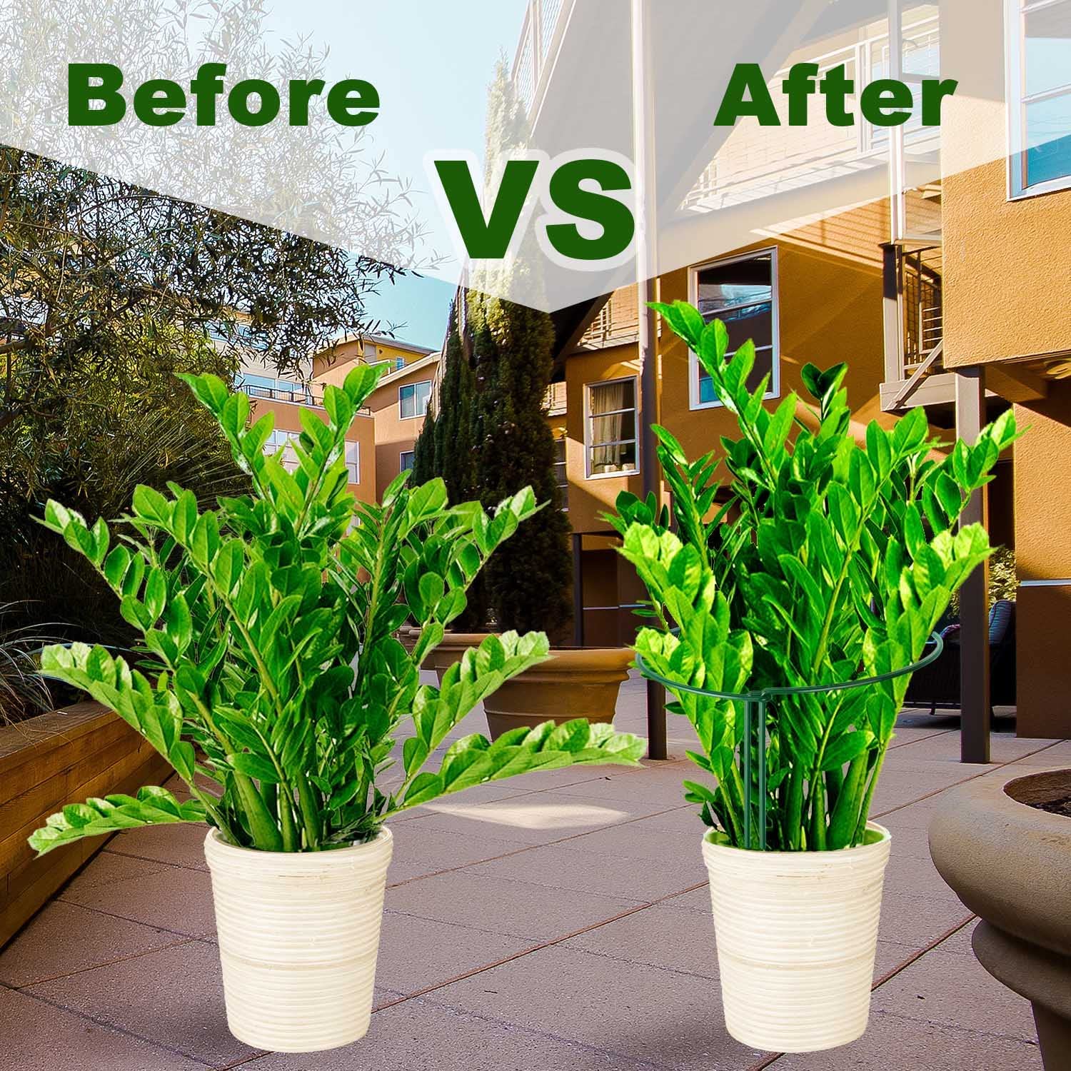 6pcs Tall Plant Support Stakes Metal Half Round Garden Plant Support Peony Cage