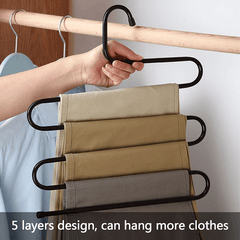 2pcs Pant Hangers S Shaped Non Slip Trouser Hanger Closet Space Saving