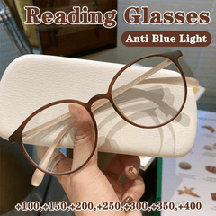 Round Anti-Eyestrain Reading Glasses for Men Women
