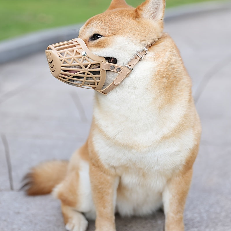 Breathable Dog Muzzle For Aggressive Dogs - Secure Anti Barking Mouth Cover