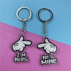 Heart Shaped Acrylic Keychains for Girls with Zinc Alloy Chain Bag Key Holder