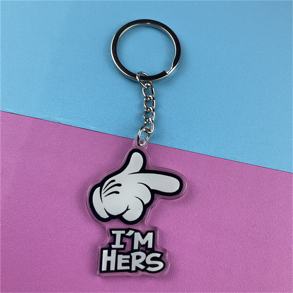 Heart Shaped Acrylic Keychains for Girls with Zinc Alloy Chain Bag Key Holder