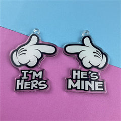 Heart Shaped Acrylic Keychains for Girls with Zinc Alloy Chain Bag Key Holder