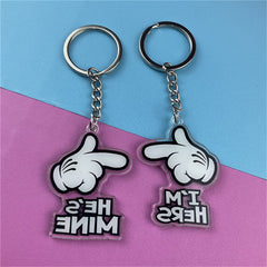 Heart Shaped Acrylic Keychains for Girls with Zinc Alloy Chain Bag Key Holder
