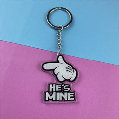Heart Shaped Acrylic Keychains for Girls with Zinc Alloy Chain Bag Key Holder
