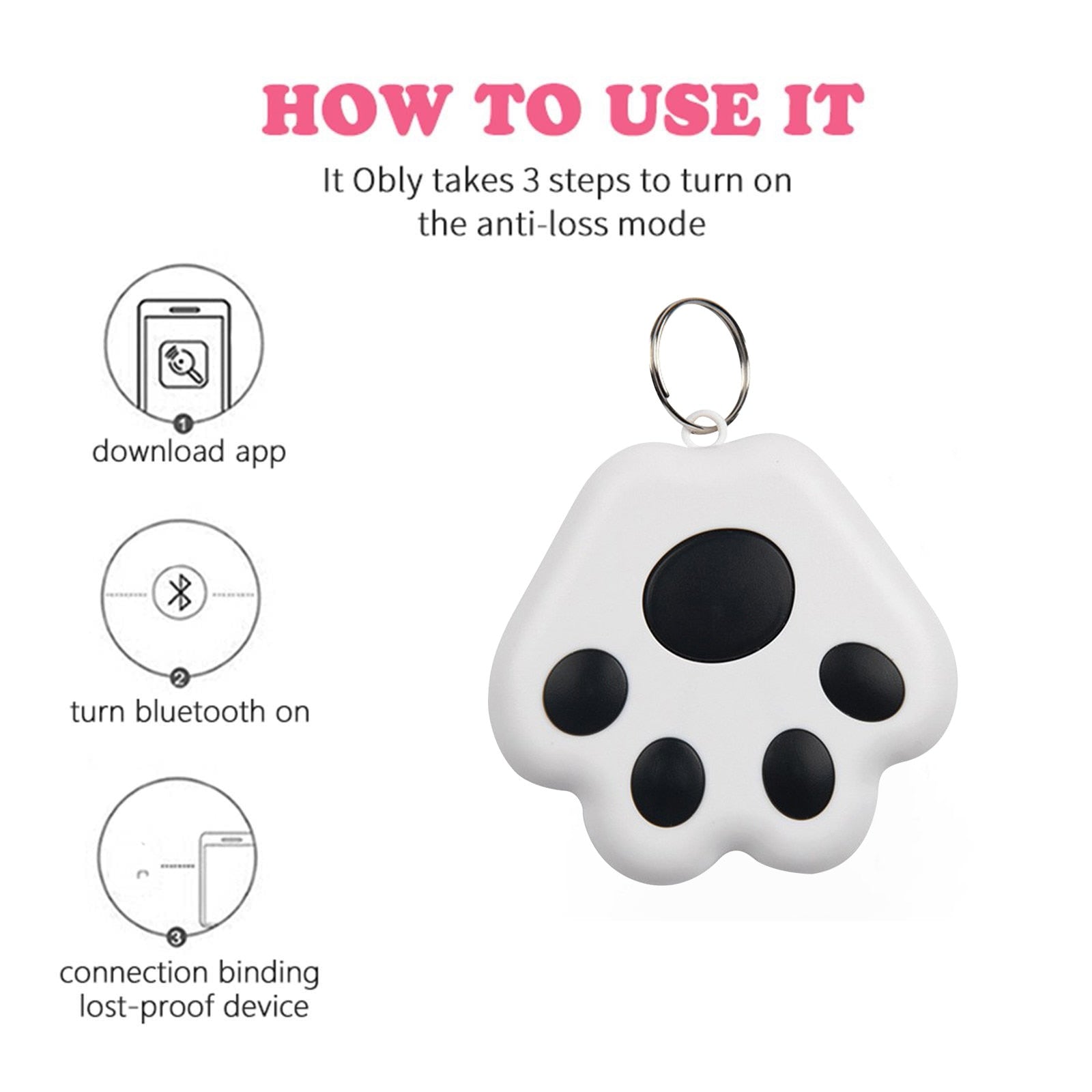 Portable Cat Collar With Tracking Device Pet Cat Dog Tracking Locator