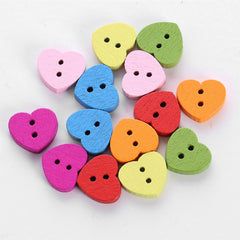 Wooden Mixed Two Eye Cartoon Images Button Children's Clothing Dress