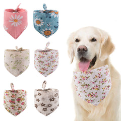 Stylish Floral Print Dog Bandana - Perfect Accessory for Your Furry