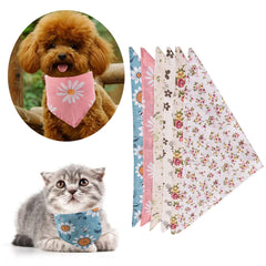 Stylish Floral Print Dog Bandana - Perfect Accessory for Your Furry