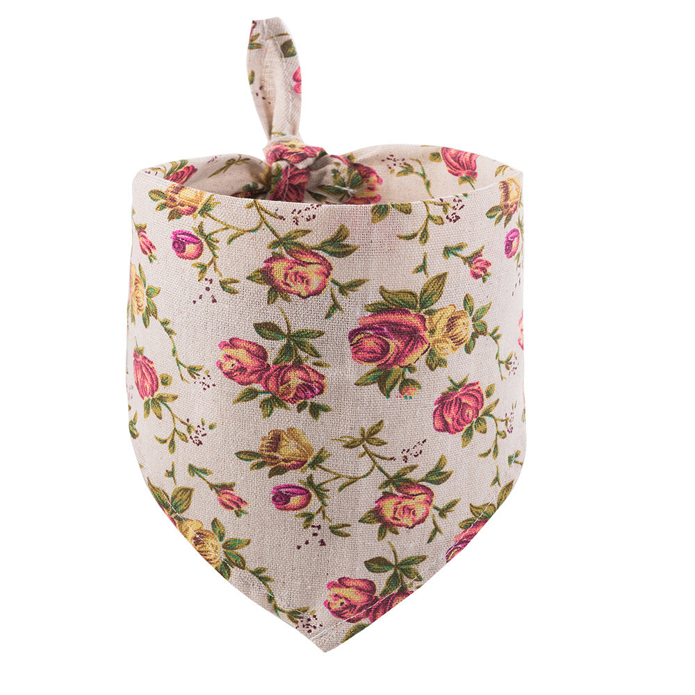 Stylish Floral Print Dog Bandana - Perfect Accessory for Your Furry