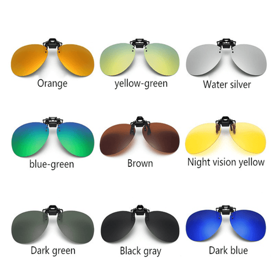 Polarized Night Vision Clip on Lens Driving Sunglasses