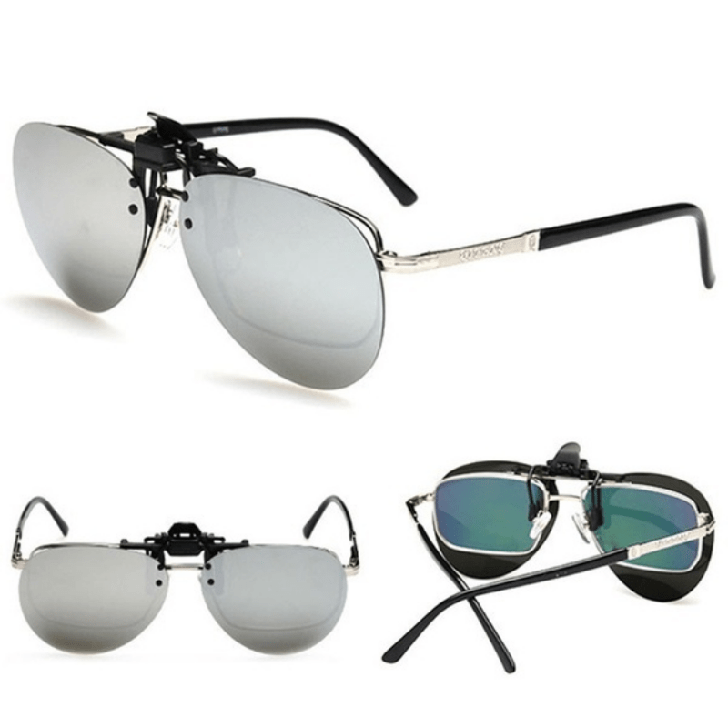 Polarized Night Vision Clip on Lens Driving Sunglasses
