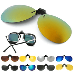 Polarized Night Vision Clip on Lens Driving Sunglasses