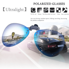 Polarized Night Vision Clip on Lens Driving Sunglasses