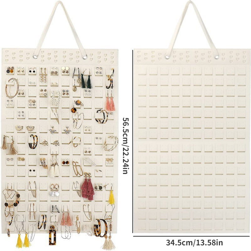Portable Hanging Jewelry Organizer Felt Material Foldable Storage Holder