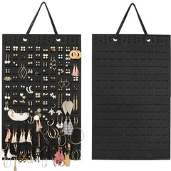 Portable Hanging Jewelry Organizer Felt Material Foldable Storage Holder