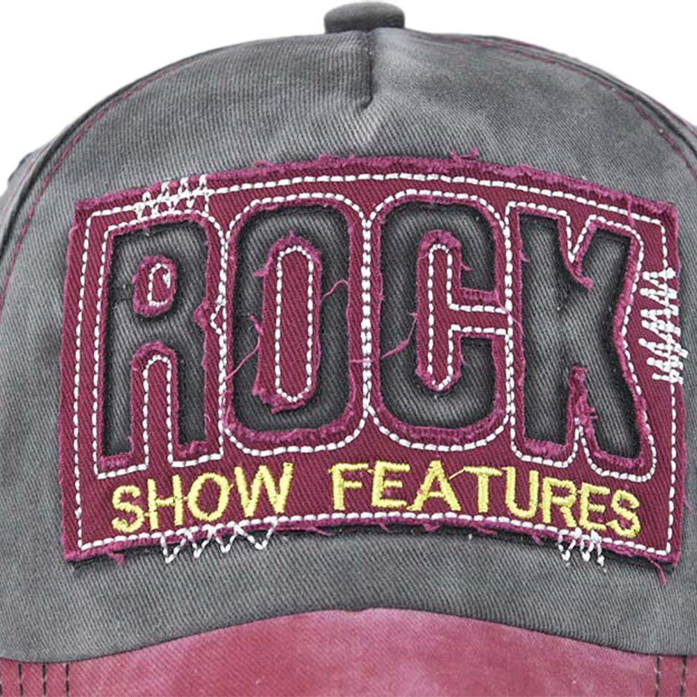 Vintage Embroidered Baseball Cap Men's Sun Protection Duckbill Cap