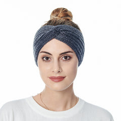 Knitted Headband Coldproof Warm Elastic Cross Knot Hairband