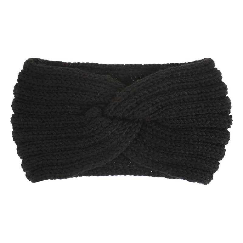Knitted Headband Coldproof Warm Elastic Cross Knot Hairband