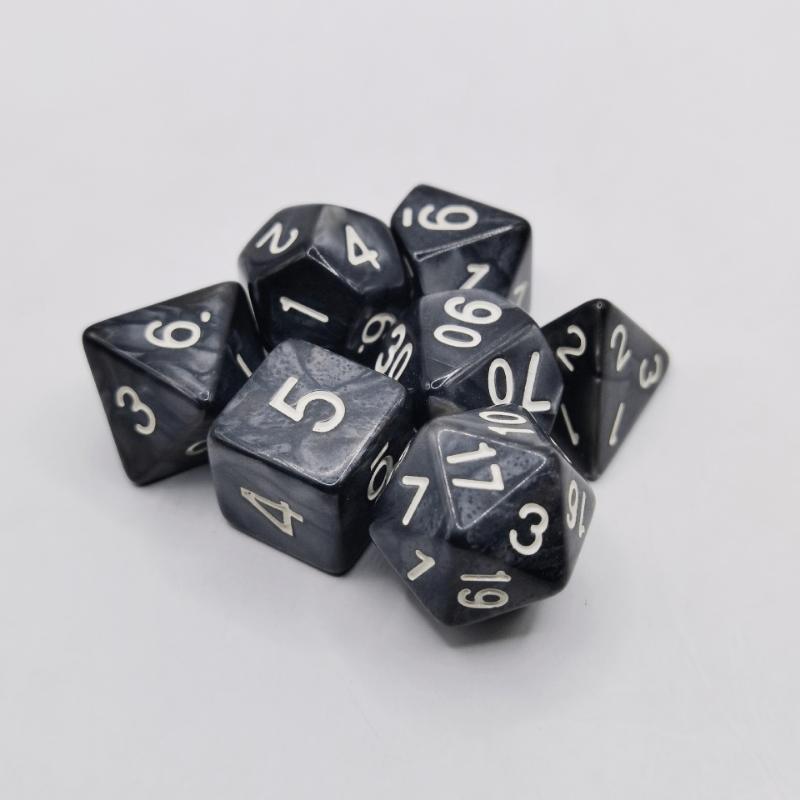 7-Piece Pearl Grain Polyhedral Dice Set