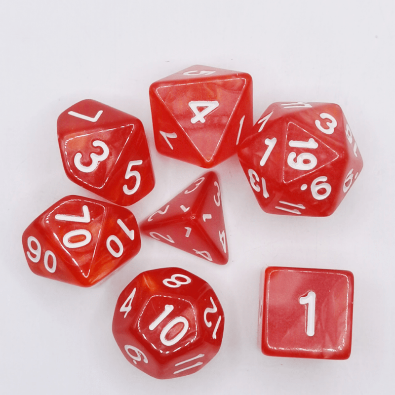 7-Piece Pearl Grain Polyhedral Dice Set