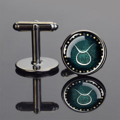 Metal Zodiac Button Cufflinks Shirt Cufflinks Wedding Suit