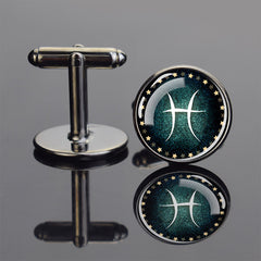 Metal Zodiac Button Cufflinks Shirt Cufflinks Wedding Suit