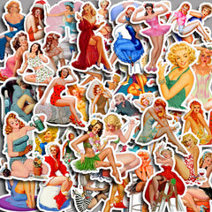 60pcs Pet Retro Summer Style Sticker DIY Stationery Computer Stickers