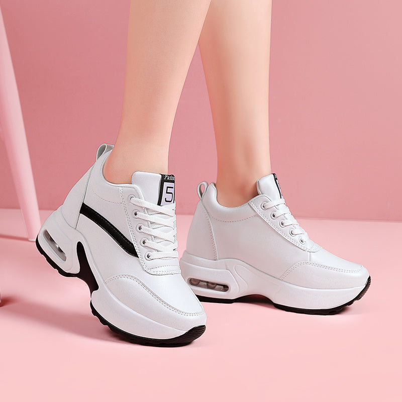Women's Inner Wedge Sneakers Low Mesh Sports Shoes