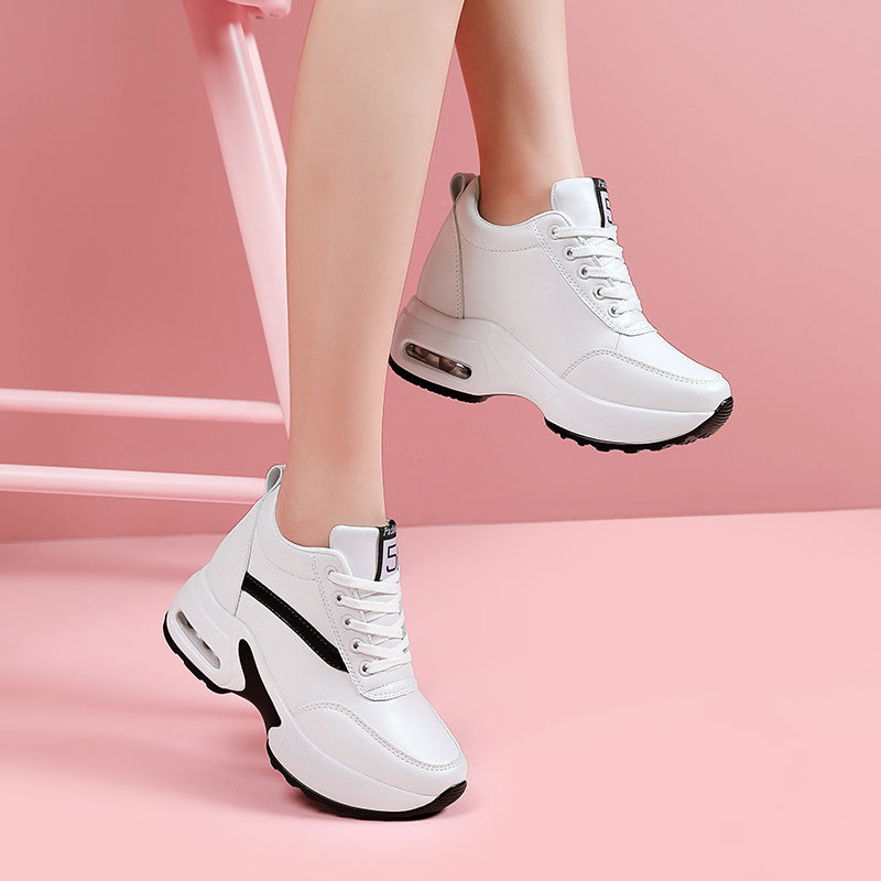 Women's Inner Wedge Sneakers Low Mesh Sports Shoes