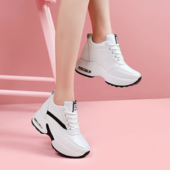 Women's Inner Wedge Sneakers Low Mesh Sports Shoes