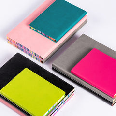 Colorful Edge Soft Leather Handwritten Style Notepad
