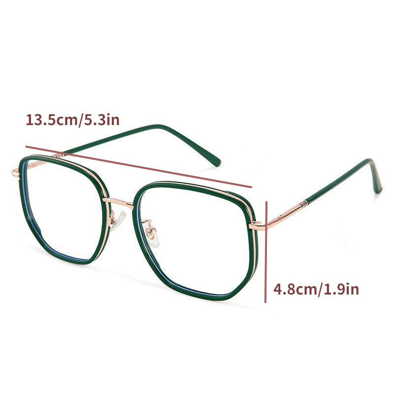 Square Anti Light Glasses For Women Men Students Large Myopia Spectacles Frame