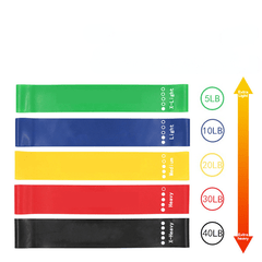 5pcs Set Fitness Elastic Resistance Band for Weight Loss Training