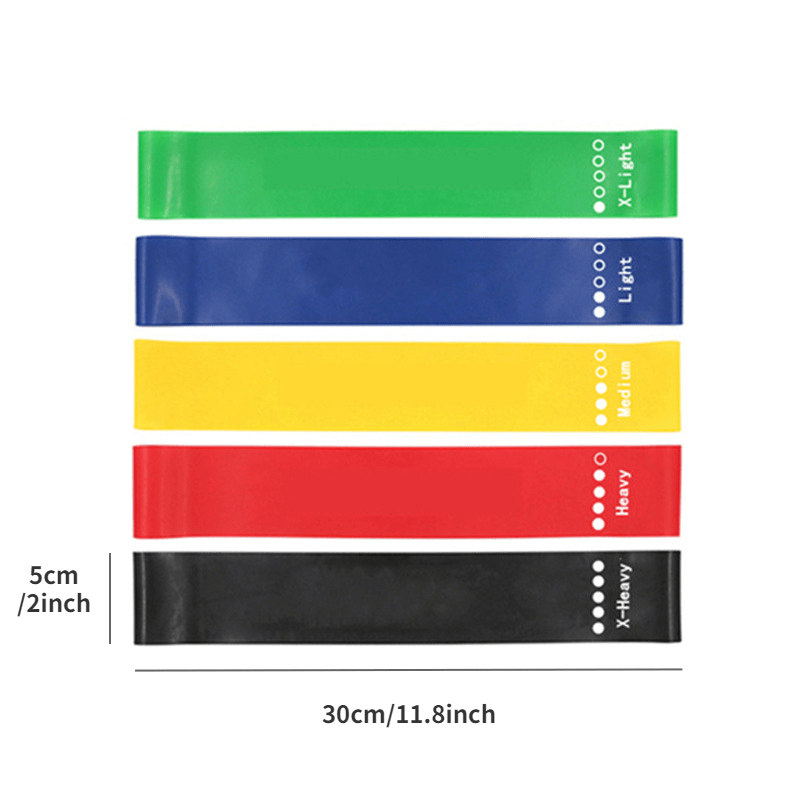 5pcs Set Fitness Elastic Resistance Band for Weight Loss Training
