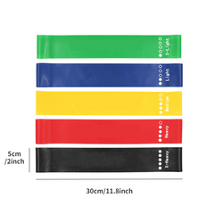 5pcs Set Fitness Elastic Resistance Band for Weight Loss Training