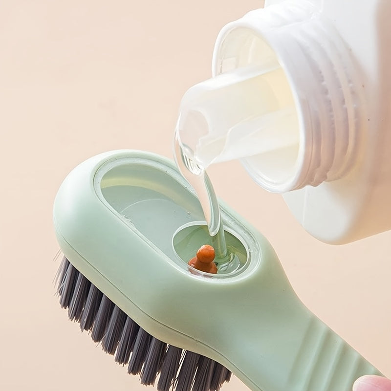 1PC Minimalist Cleaning Brushes with Push Liquid Outlet