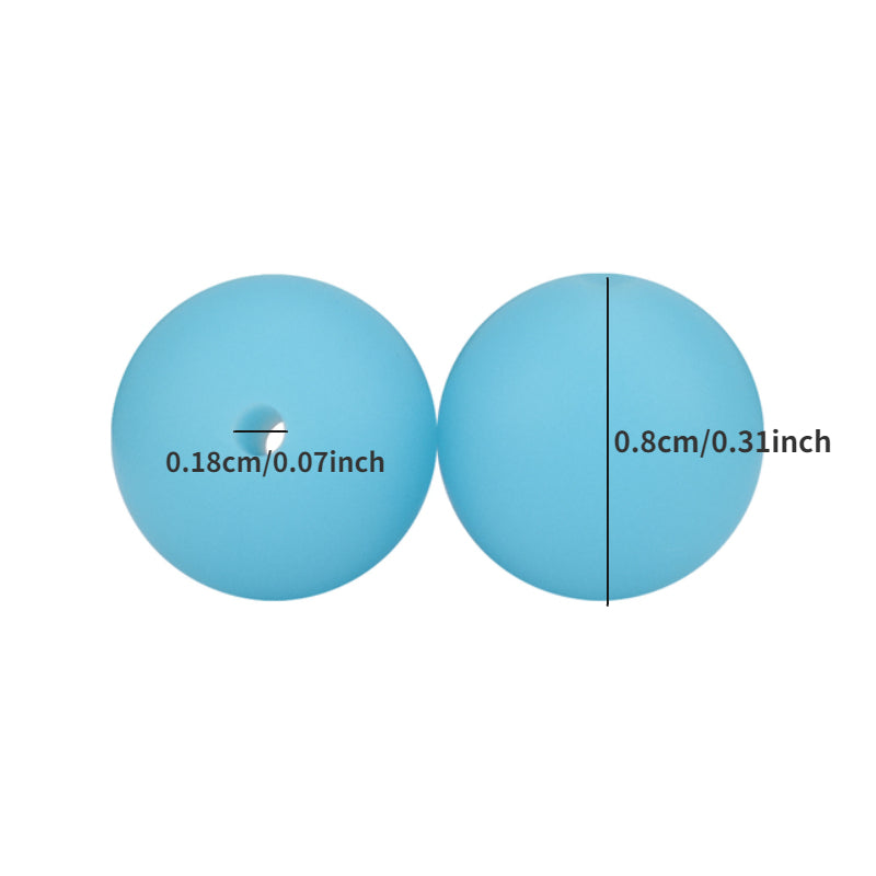 200Pcs Luminous Glow In The Dark Acrylic Spacer Beads Round Ball Beads